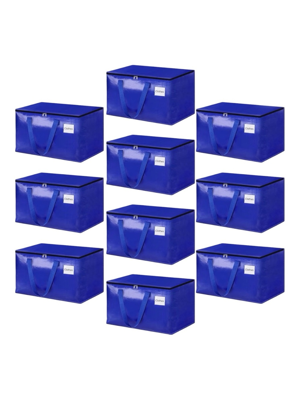 HomeHacks Moving Bags, 10-Pack Heavy Duty- 93L-10 Pack (Blue)